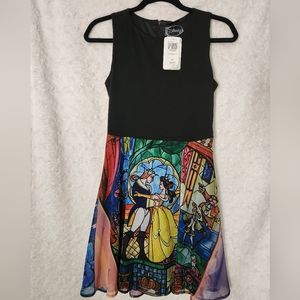 *NWT* Beauty and the Beast Stained Glass Sublimation Dress (S)